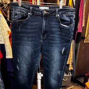 KanCan Women's Dark Blue Skinny Jeans